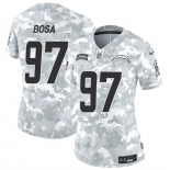 Women's Los Angeles Chargers #97 Joey Bosa 2024 F.U.S.E Arctic Camo Salute To Service Limited Stitched Football Jersey