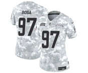 Women's Los Angeles Chargers #97 Joey Bosa 2024 F.U.S.E Arctic Camo Salute To Service Limited Stitched Football Jersey