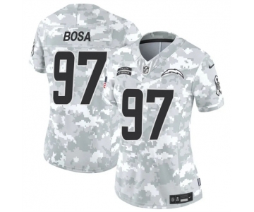 Women's Los Angeles Chargers #97 Joey Bosa 2024 F.U.S.E Arctic Camo Salute To Service Limited Stitched Football Jersey