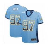 Women's Los Angeles Chargers #97 Joey Bosa Elite Electric Blue Drift Fashion Football Jersey