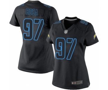 Women's Los Angeles Chargers #97 Joey Bosa Limited Black Impact Football Jersey