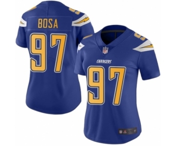 Women's Los Angeles Chargers #97 Joey Bosa Limited Electric Blue Rush Vapor Untouchable Football Jersey