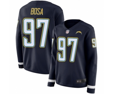 Women's Los Angeles Chargers #97 Joey Bosa Limited Navy Blue Therma Long Sleeve Football Jersey