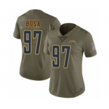 Women's Los Angeles Chargers #97 Joey Bosa Limited Olive 2017 Salute to Service Football Jersey