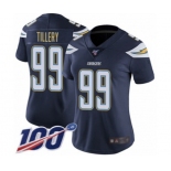 Women's Los Angeles Chargers #99 Jerry Tillery Navy Blue Team Color Vapor Untouchable Limited Player 100th Season Football Jersey