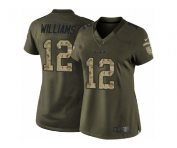 Women's Nike Los Angeles Chargers #12 Mike Williams Limited Green Salute to Service NFL Jersey