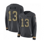 Women's Nike Los Angeles Chargers #13 Keenan Allen Limited Black Salute to Service Therma Long Sleeve NFL Jersey