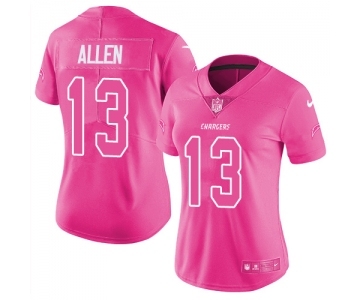 Women's Nike Los Angeles Chargers #13 Keenan Allen Limited Pink Rush Fashion NFL Jersey