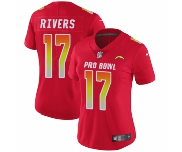 Women's Nike Los Angeles Chargers #17 Philip Rivers Limited Red AFC 2019 Pro Bowl NFL Jersey