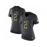 Women's Nike Los Angeles Chargers #2 Josh Lambo Limited Black 2016 Salute to Service NFL Jersey