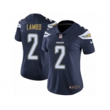 Women's Nike Los Angeles Chargers #2 Josh Lambo Vapor Untouchable Limited Navy Blue Team Color NFL Jersey