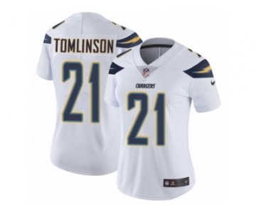 Women's Nike Los Angeles Chargers #21 LaDainian Tomlinson Vapor Untouchable Limited White NFL Jersey