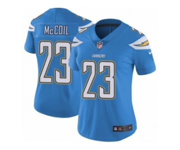 Women's Nike Los Angeles Chargers #23 Dexter McCoil Vapor Untouchable Limited Electric Blue Alternate NFL Jersey