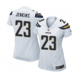 Women's Nike Los Angeles Chargers #23 Rayshawn Jenkins Game White NFL Jersey