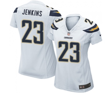 Women's Nike Los Angeles Chargers #23 Rayshawn Jenkins Game White NFL Jersey