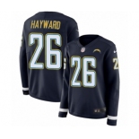 Women's Nike Los Angeles Chargers #26 Casey Hayward Limited Navy Blue Therma Long Sleeve NFL Jersey