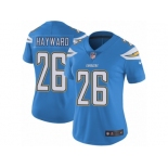 Women's Nike Los Angeles Chargers #26 Casey Hayward Vapor Untouchable Limited Electric Blue Alternate NFL Jersey