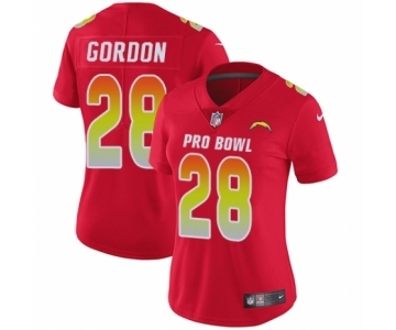 Women's Nike Los Angeles Chargers #28 Melvin Gordon Limited Red AFC 2019 Pro Bowl NFL Jersey