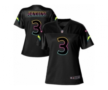 Women's Nike Los Angeles Chargers #3 Rayshawn Jenkins Game Black Fashion NFL Jersey