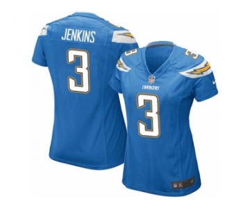 Women's Nike Los Angeles Chargers #3 Rayshawn Jenkins Game Electric Blue Alternate NFL Jersey