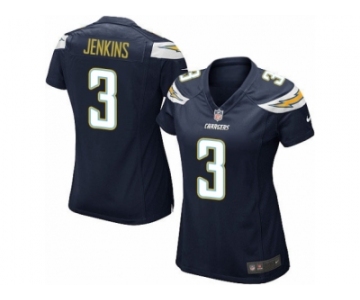 Women's Nike Los Angeles Chargers #3 Rayshawn Jenkins Game Navy Blue Team Color NFL Jersey