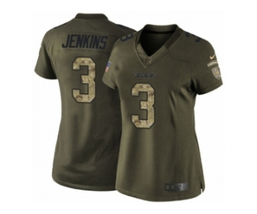 Women's Nike Los Angeles Chargers #3 Rayshawn Jenkins Limited Green Salute to Service NFL Jersey