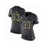 Women's Nike Los Angeles Chargers #33 Tre Boston Limited Black 2016 Salute to Service NFL Jersey