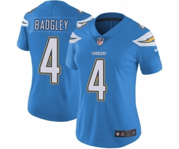 Women's Nike Los Angeles Chargers #4 Michael Badgley Electric Blue Alternate Vapor Untouchable Limited Player NFL Jersey