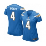 Women's Nike Los Angeles Chargers #4 Michael Badgley Game Electric Blue Alternate NFL Jersey