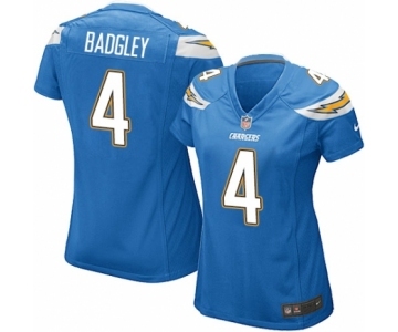 Women's Nike Los Angeles Chargers #4 Michael Badgley Game Electric Blue Alternate NFL Jersey