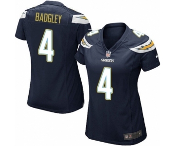 Women's Nike Los Angeles Chargers #4 Michael Badgley Game Navy Blue Team Color NFL Jersey