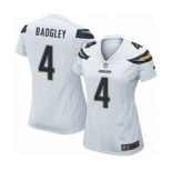 Women's Nike Los Angeles Chargers #4 Michael Badgley Game White NFL Jersey