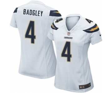 Women's Nike Los Angeles Chargers #4 Michael Badgley Game White NFL Jersey