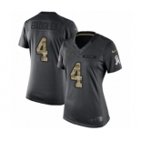 Women's Nike Los Angeles Chargers #4 Michael Badgley Limited Black 2016 Salute to Service NFL Jersey