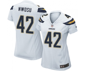 Women's Nike Los Angeles Chargers #42 Uchenna Nwosu Game White NFL Jersey