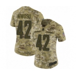 Women's Nike Los Angeles Chargers #42 Uchenna Nwosu Limited Camo 2018 Salute to Service NFL Jersey