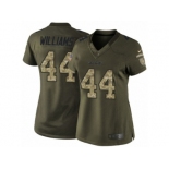 Women's Nike Los Angeles Chargers #44 Andre Williams Limited Green Salute to Service NFL Jersey