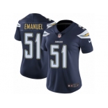 Women's Nike Los Angeles Chargers #51 Kyle Emanuel Vapor Untouchable Limited Navy Blue Team Color NFL Jersey