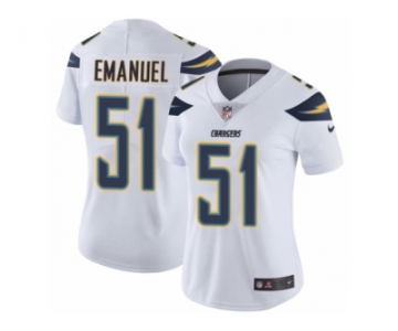 Women's Nike Los Angeles Chargers #51 Kyle Emanuel Vapor Untouchable Limited White NFL Jersey