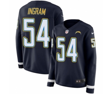 Women's Nike Los Angeles Chargers #54 Melvin Ingram Limited Navy Blue Therma Long Sleeve NFL Jersey