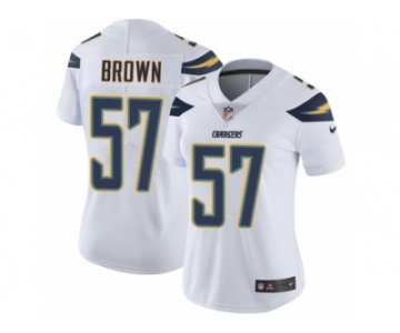 Women's Nike Los Angeles Chargers #57 Jatavis Brown Vapor Untouchable Limited White NFL Jersey