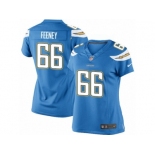 Women's Nike Los Angeles Chargers #66 Dan Feeney Limited Electric Blue Alternate NFL Jersey