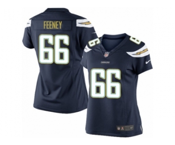 Women's Nike Los Angeles Chargers #66 Dan Feeney Limited Navy Blue Team Color NFL Jersey