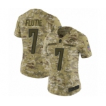 Women's Nike Los Angeles Chargers #7 Doug Flutie Limited Camo 2018 Salute to Service NFL Jersey