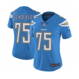 Women's Nike Los Angeles Chargers #75 Michael Schofield Electric Blue Alternate Vapor Untouchable Limited Player NFL Jersey