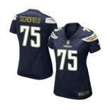 Women's Nike Los Angeles Chargers #75 Michael Schofield Game Navy Blue Team Color NFL Jersey