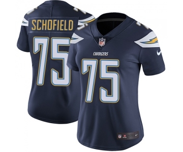 Women's Nike Los Angeles Chargers #75 Michael Schofield Navy Blue Team Color Vapor Untouchable Limited Player NFL Jersey