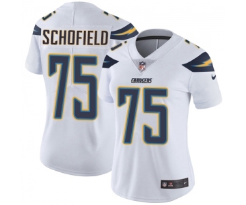 Women's Nike Los Angeles Chargers #75 Michael Schofield White Vapor Untouchable Limited Player NFL Jersey