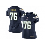 Women's Nike Los Angeles Chargers #76 Russell Okung Limited Navy Blue Team Color NFL Jersey