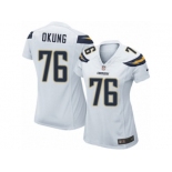 Women's Nike Los Angeles Chargers #76 Russell Okung Limited White NFL Jersey